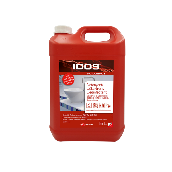 Idos Express Nettoyant / Détartrant / Désinfectant 5L - IDOS Acidobact – NEGOCHIM ...